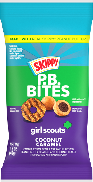 SKIPPY<sup>®</sup> P.B. Bites Girl Scout Cookie™ Coconut Caramel